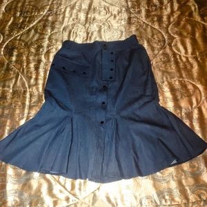 For Her NYC Blue Denim Skirt XL NWOT